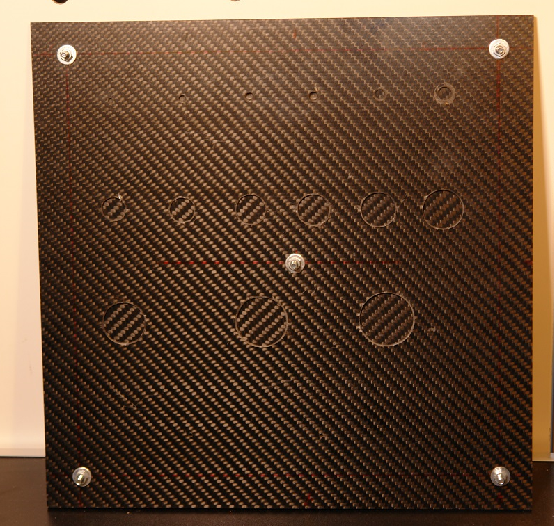 aktive Thermografie - Carbon Platte mit Löcher